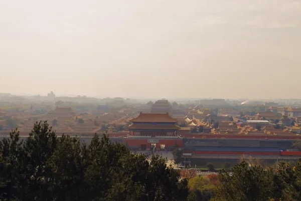景山公园。北京城最中心