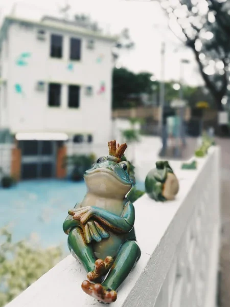 长洲岛上的私人住宅，墙上画的也都是青蛙，蛮可爱的。