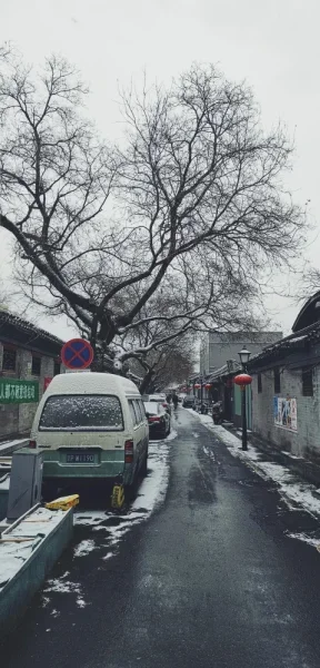 终于赶上北京的一次雪，没遗憾了