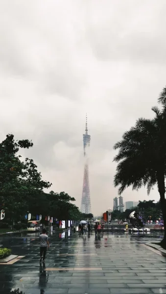 无聊到只能拍拍小蛮腰，雨中蛮美的
